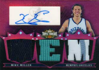 mike miller auto topps triple threads