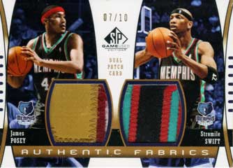 james posey swift 04-05 UD SP Game Used patch 