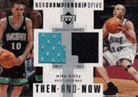 02-03 UD Championship drive Then and Now Jersey Mike Bibby