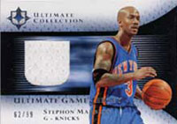 05-06 UD Ultimate Collection Ultimate Game Jersey Stephon Marbury /99