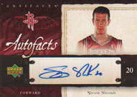 07-08 UD Artifacts  Auto Steve Novak