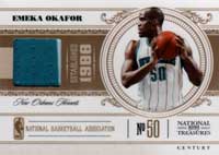 10-11 Panini National Treasures Century Materials Emeka Okafor /25