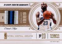 10-11 Panini National Treasures Century Prime Materials Patch Jason Richardson /25