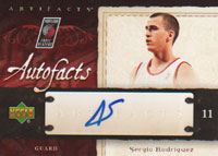 07-08 UD Artifacts  Auto Sergio Rodriguez